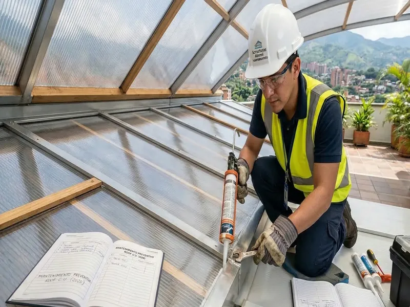 Mantenimiento y reparación de techos metálicos en Medellín